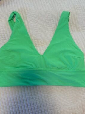 lululemon athletica Lime Green V-Neck Wireless Bralette- pads not included